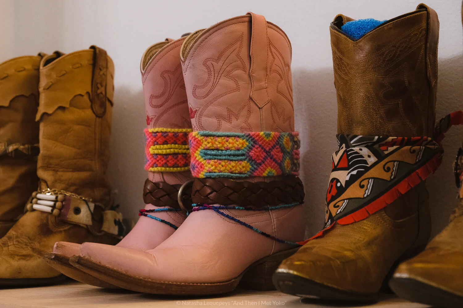 Vintage cowboy boots at East & Up vintage clothing boutique, downtown Savannah, Georgia. Travel photography and guide by © Natasha Lequepeys for "And Then I Met Yoko". #savannah #usa #travelguide #travelblog