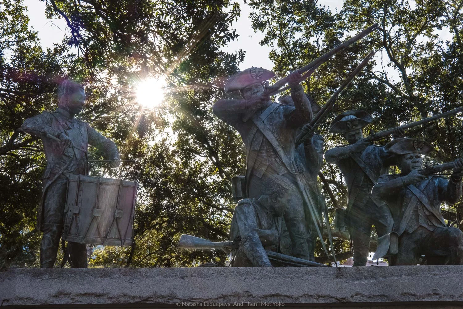 The Haitian Monument in Franklin Square, downtown Savannah, Georgia. Travel photography and guide by © Natasha Lequepeys for "And Then I Met Yoko". #savannah #usa #travelguide #travelblog