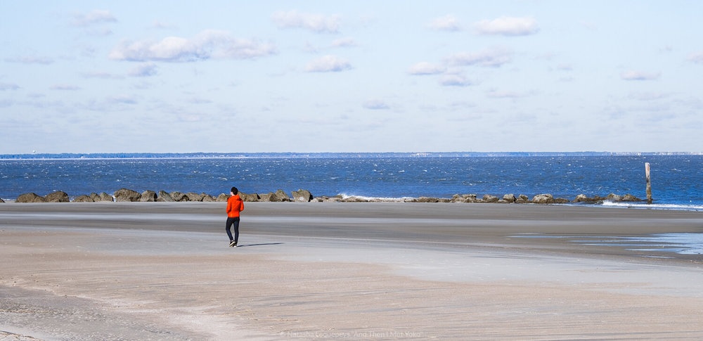 Walking along the beach on Tybee Island. Travel photography and guide by © Natasha Lequepeys for "And Then I Met Yoko". #savannah #usa #travelguide #travelblog