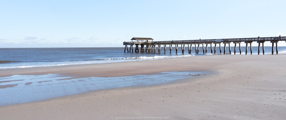 Tybee Beach Pier and Pavilion. Travel photography and guide by © Natasha Lequepeys for "And Then I Met Yoko". #savannah #usa #travelguide #travelblog