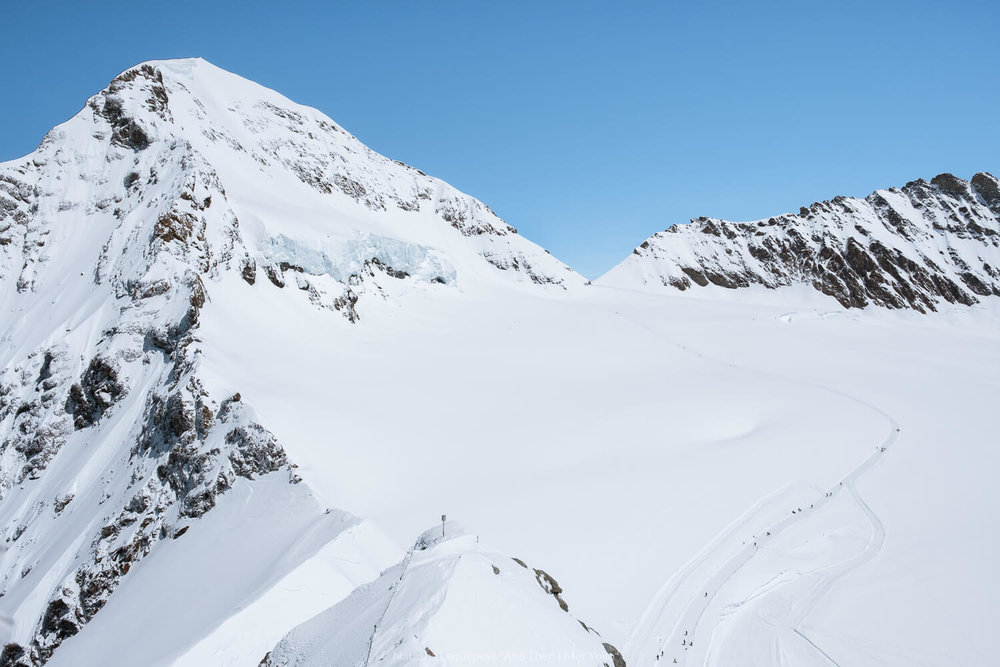 Jungfrau from Jungfraujoch, Switzerland. Travel photography and guide by © Natasha Lequepeys for "And Then I Met Yoko". #wengen #switzerland #jungfrau #travelphotography #fujifilm
