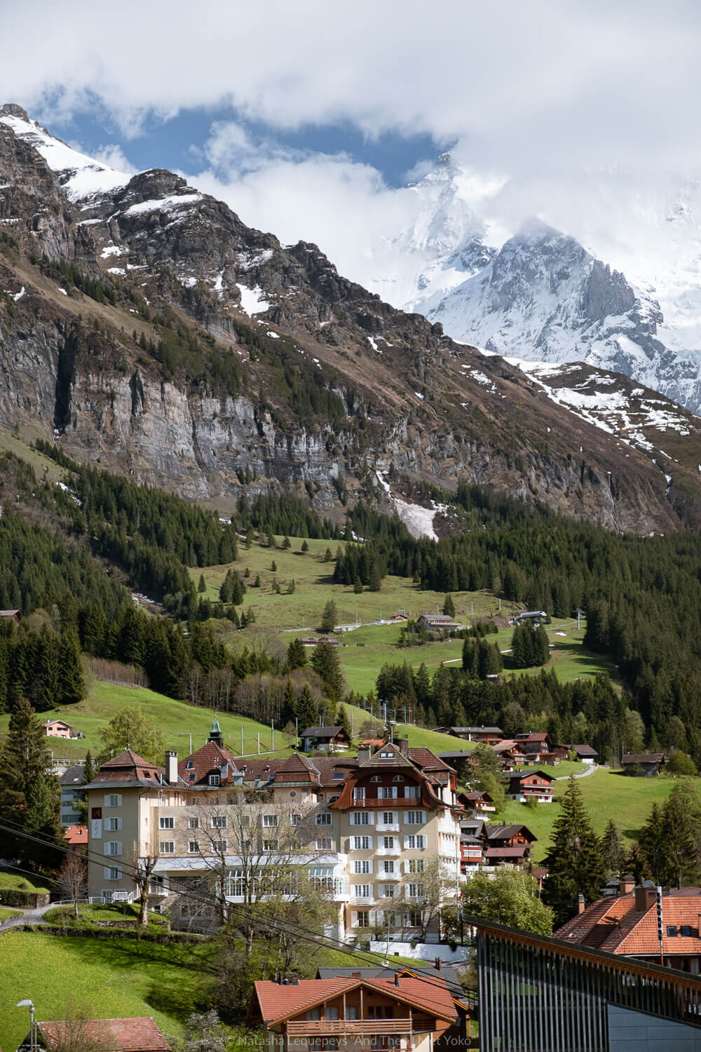 The village of Wengen, Switzerland. Travel photography and guide by © Natasha Lequepeys for "And Then I Met Yoko". #wengen #switzerland #jungfrau #travelphotography #fujifilm