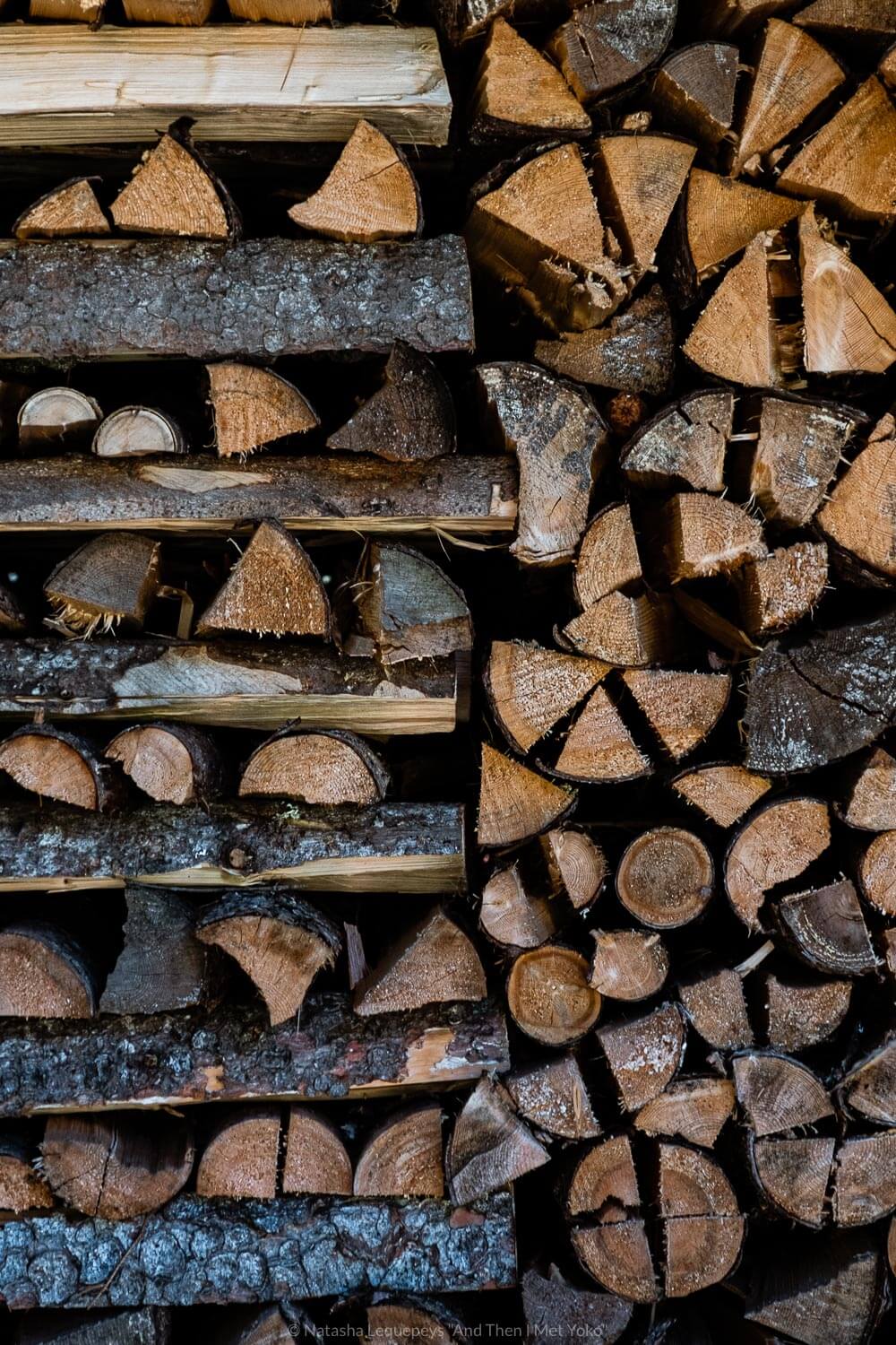 Cut wood in Jungfrau, Switzerland. Travel photography and guide by © Natasha Lequepeys for "And Then I Met Yoko". #wengen #switzerland #jungfrau #travelphotography #fujifilm