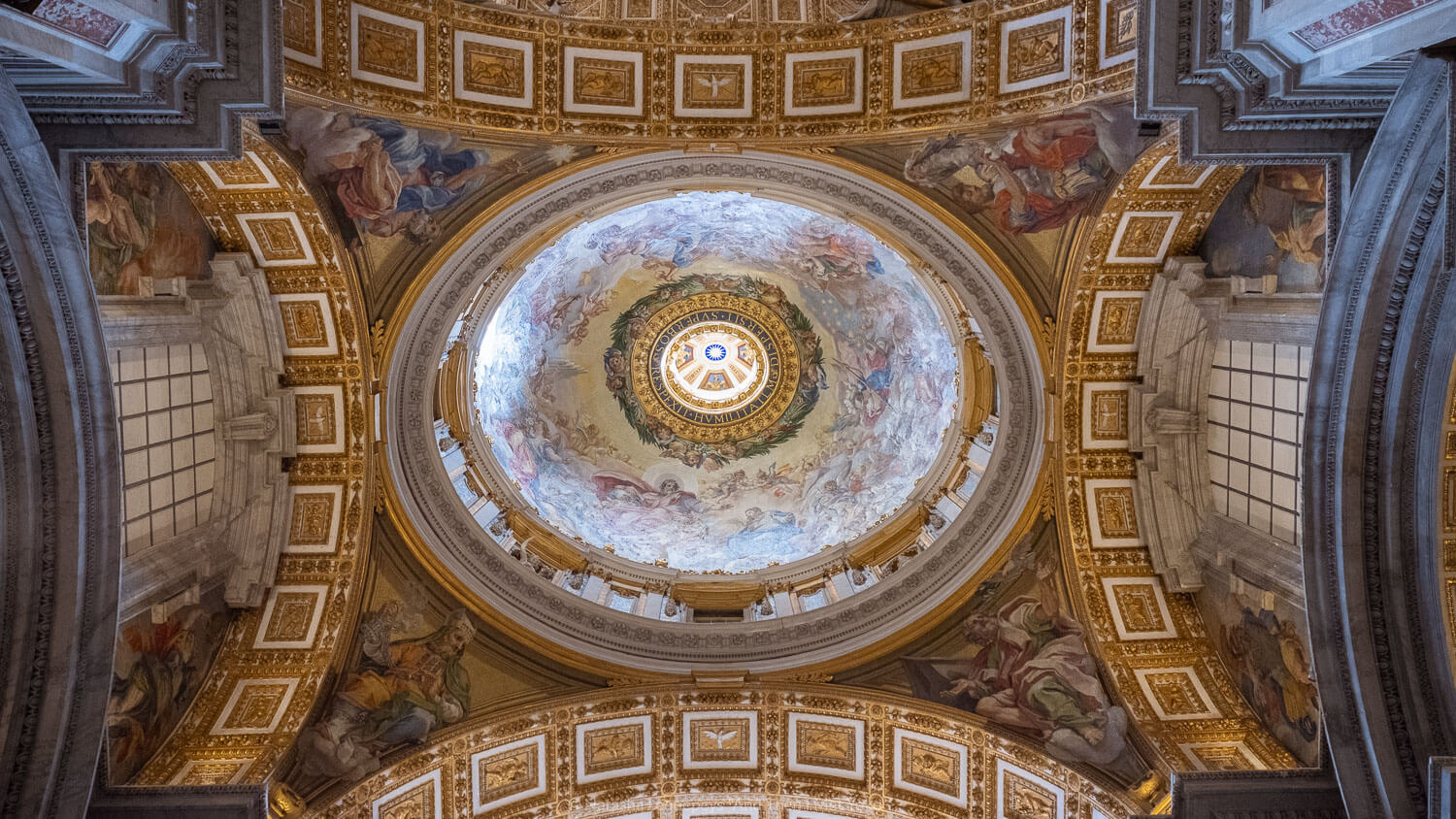 The ceiling of Saint Peter’s Basilica, Vatican. Travel photography and guide by © Natasha Lequepeys for "And Then I Met Yoko". #rome #italy #travelblog #travelphotography