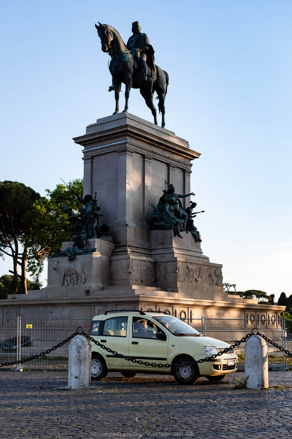 Monument to Garibaldi on Janiculum Hill. Travel photography and guide by © Natasha Lequepeys for "And Then I Met Yoko". #rome #italy #travelblog #travelphotography