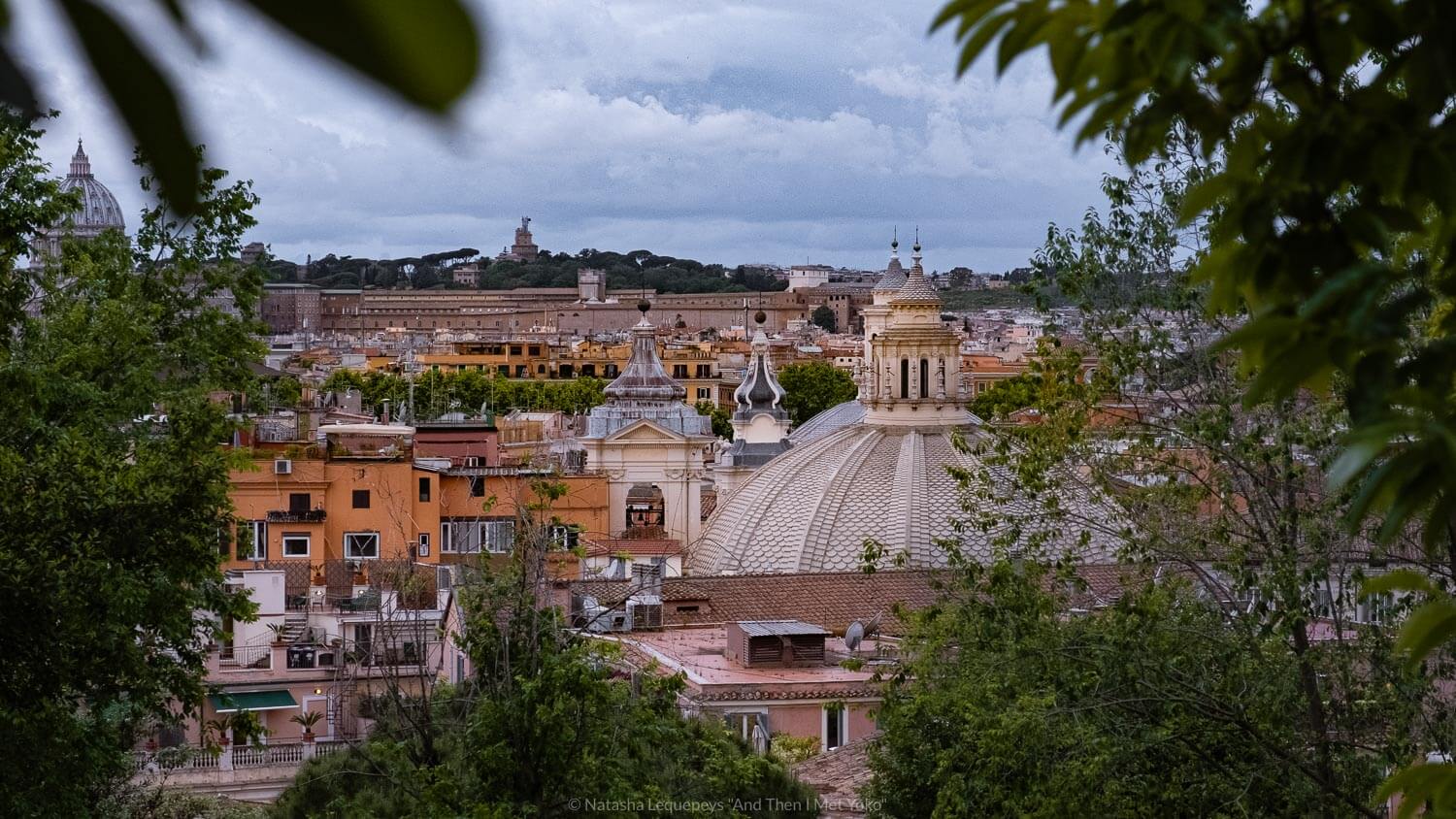 Views of the city from the Borghese Park in Rome, Italy. Travel photography and guide by © Natasha Lequepeys for "And Then I Met Yoko". #rome #italy #travelblog #travelphotography