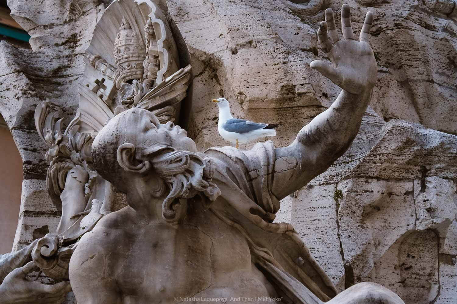 The Rio de la Plata River God, Piazza Navona, Rome. Travel photography and guide by © Natasha Lequepeys for "And Then I Met Yoko". #rome #italy #travelblog #travelphotography