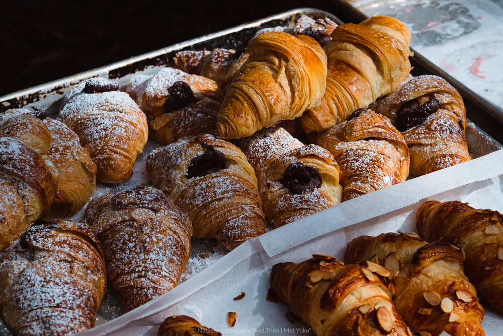 Croissants from Logan Square Farmers Market in Chicago, USA. Travel photography and guide by © Natasha Lequepeys for "And Then I Met Yoko". #chicago #usa #travelblog #travelphotography