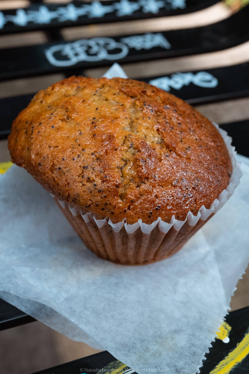 Muffin from Logan Square Farmers Market in Chicago, USA. Travel photography and guide by © Natasha Lequepeys for "And Then I Met Yoko". #chicago #usa #travelblog #travelphotography