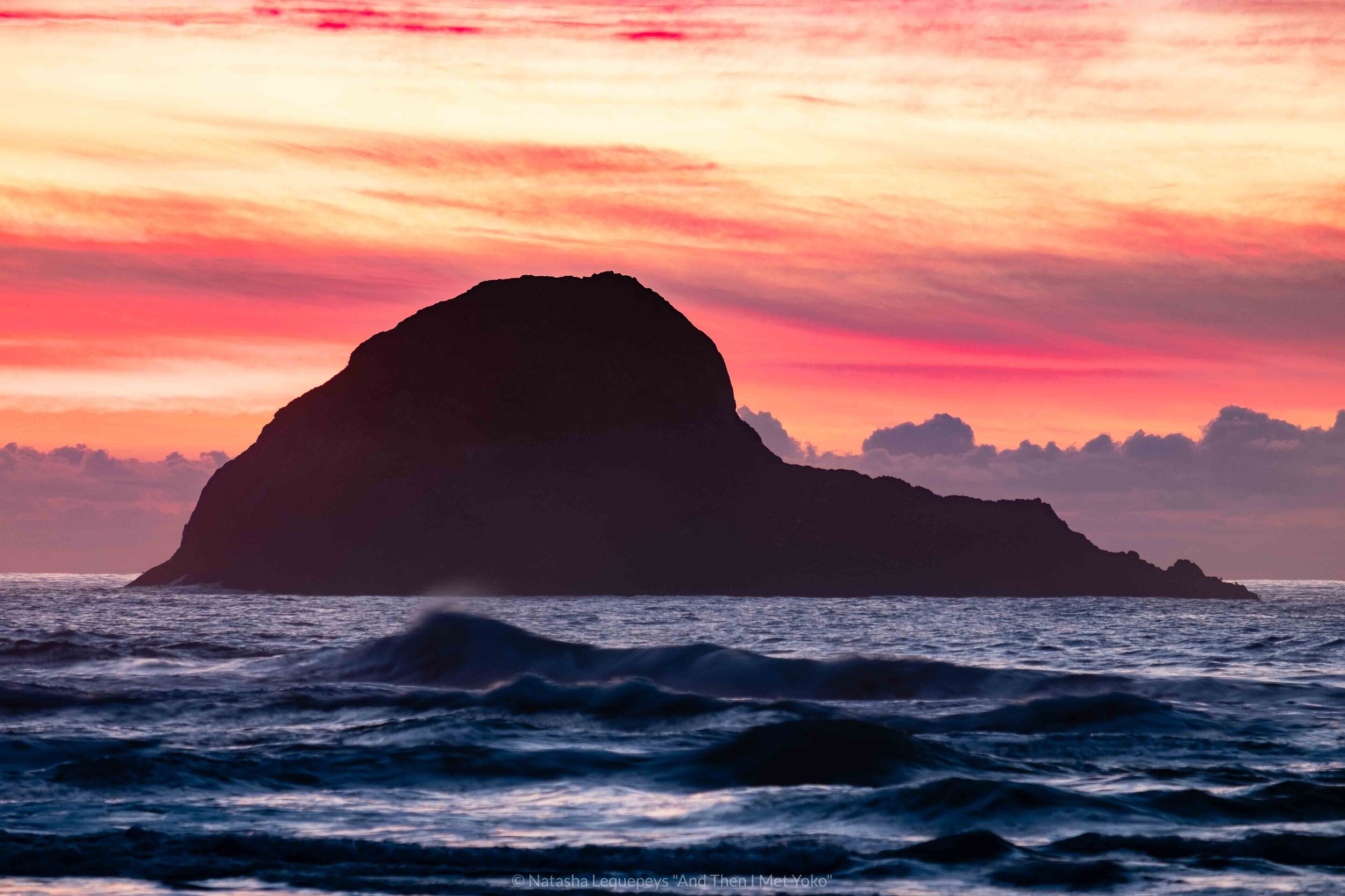 Trinidad Beach at sunset - Trinidad, California, USA. Travel photography and guide by © Natasha Lequepeys for "And Then I Met Yoko". #california #redwoodnationalpark #travelblog #travelphotography