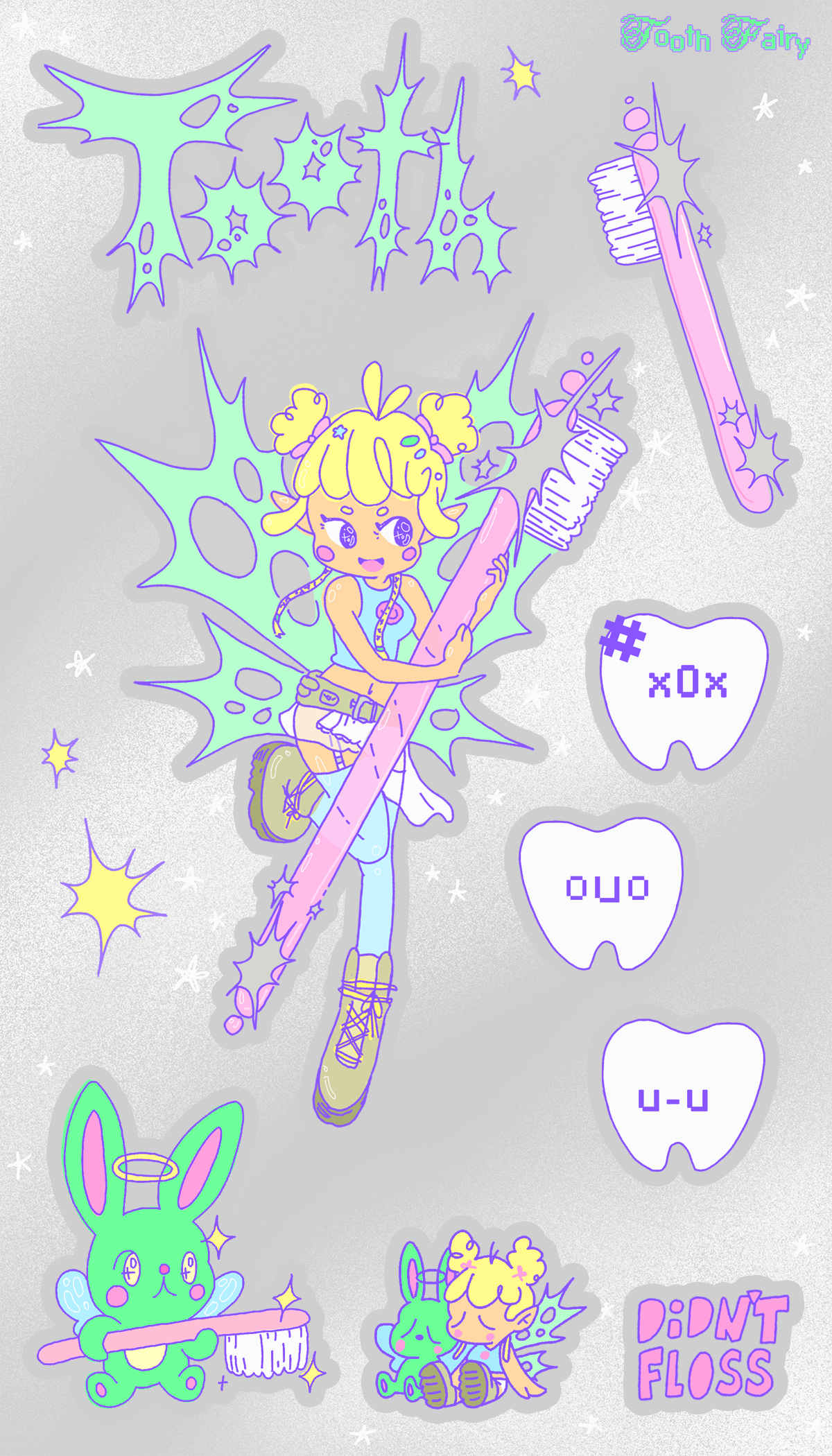 Tooth Fairy Sticker Sheet