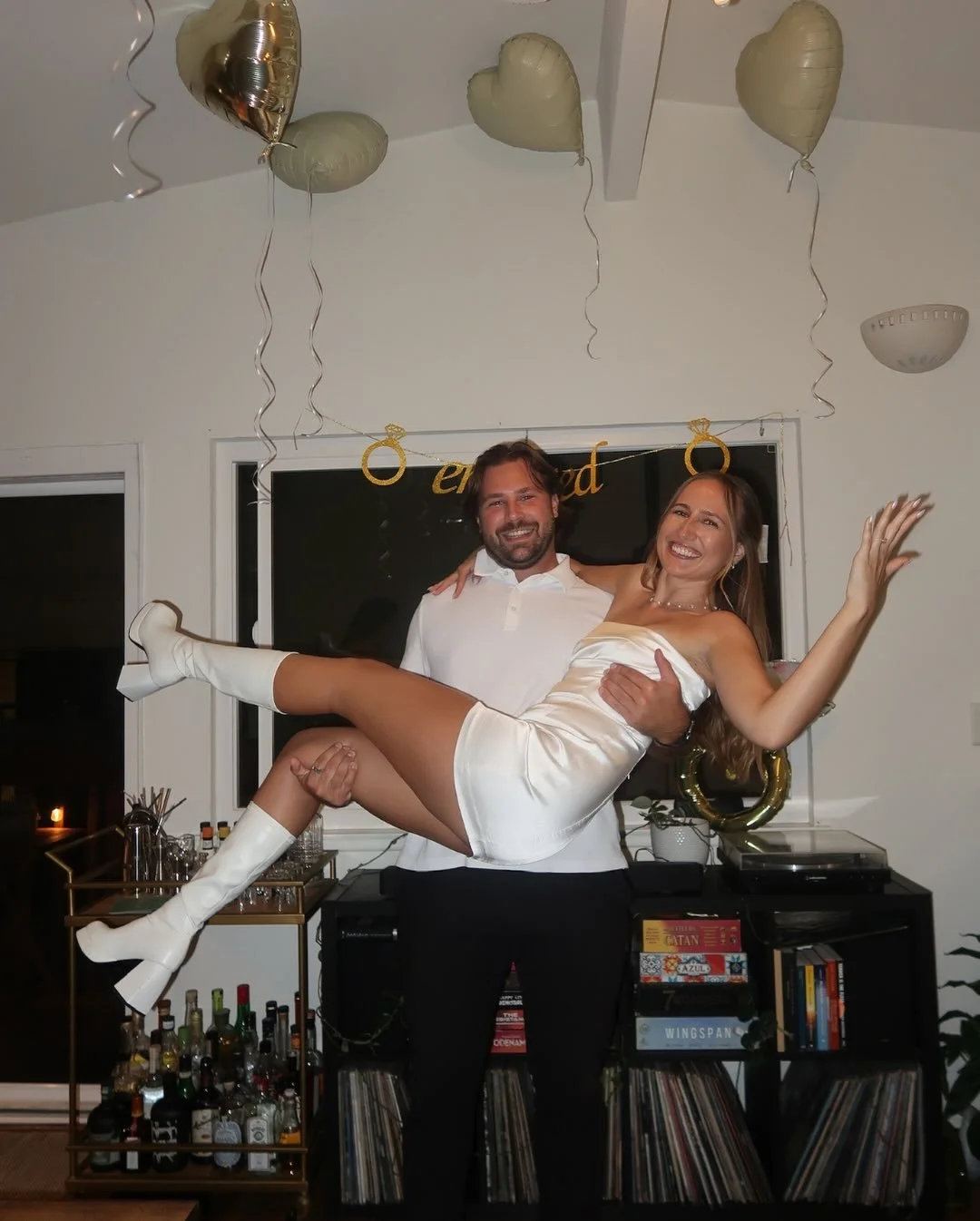 90 days as fianc&eacute;s &amp; 3 engagement parties later :&rsquo;) 💖