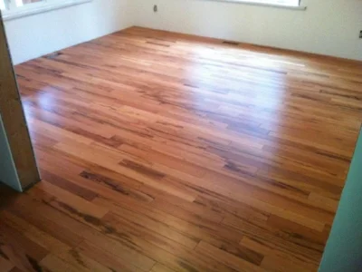 Custom Tigerwood Hardwood bedroom floor