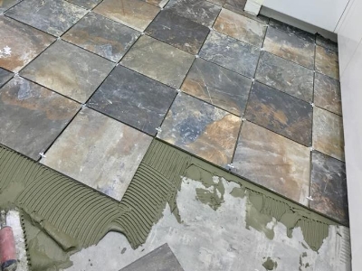 Residential tile installation in the Kitchen