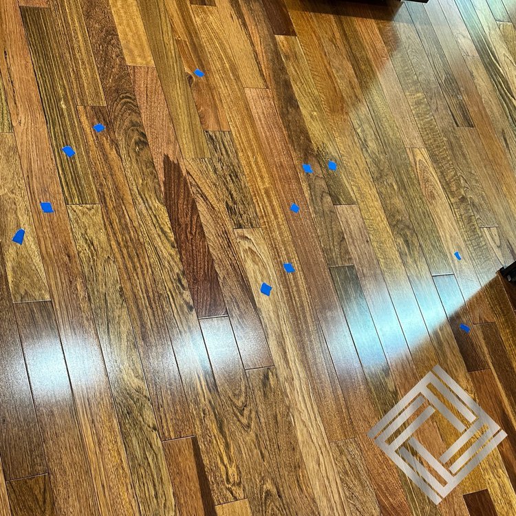 Flooring renovation project with new vinyl plank in a commercial setting