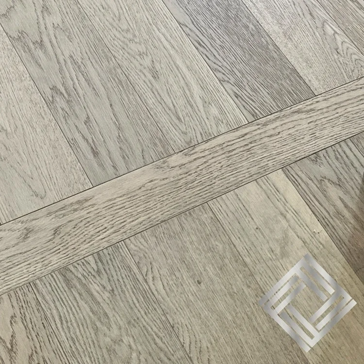 Hardwood flooring installation in a residential living room on Vancouver Island