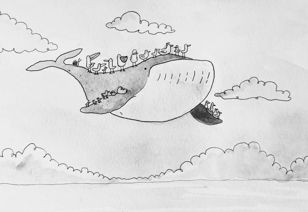 My work on the left and Marina’s is above. Click to see more of her work!