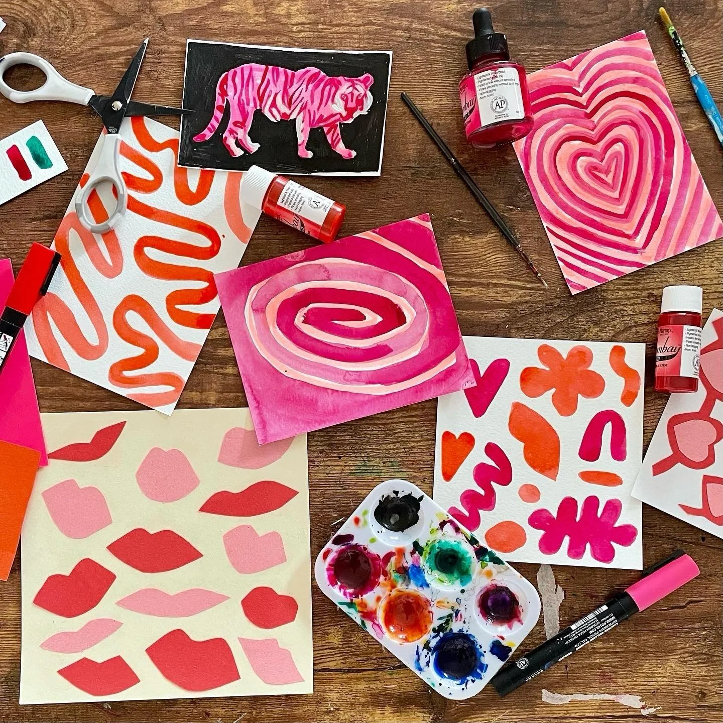 valentine&rsquo;s day over the years as an artist 💘 some favorite fashion prints, greeting cards, and lots of other fun things. i think i might be in charge of valentine&rsquo;s day or something?