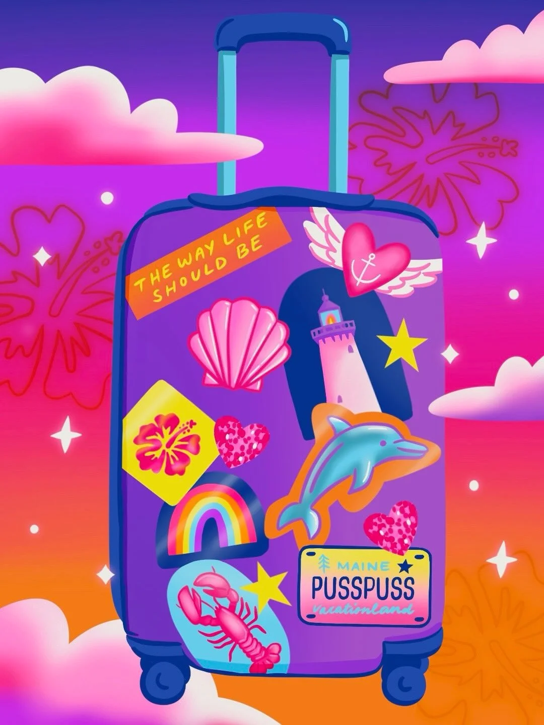girls trip but make it maine in honor of the first sunny day ever!!! 🐚💖☀️🐠🌺

thinking i need to bring back silly illustrations because this one was very fun. ily @zaralarsson inventor of summer