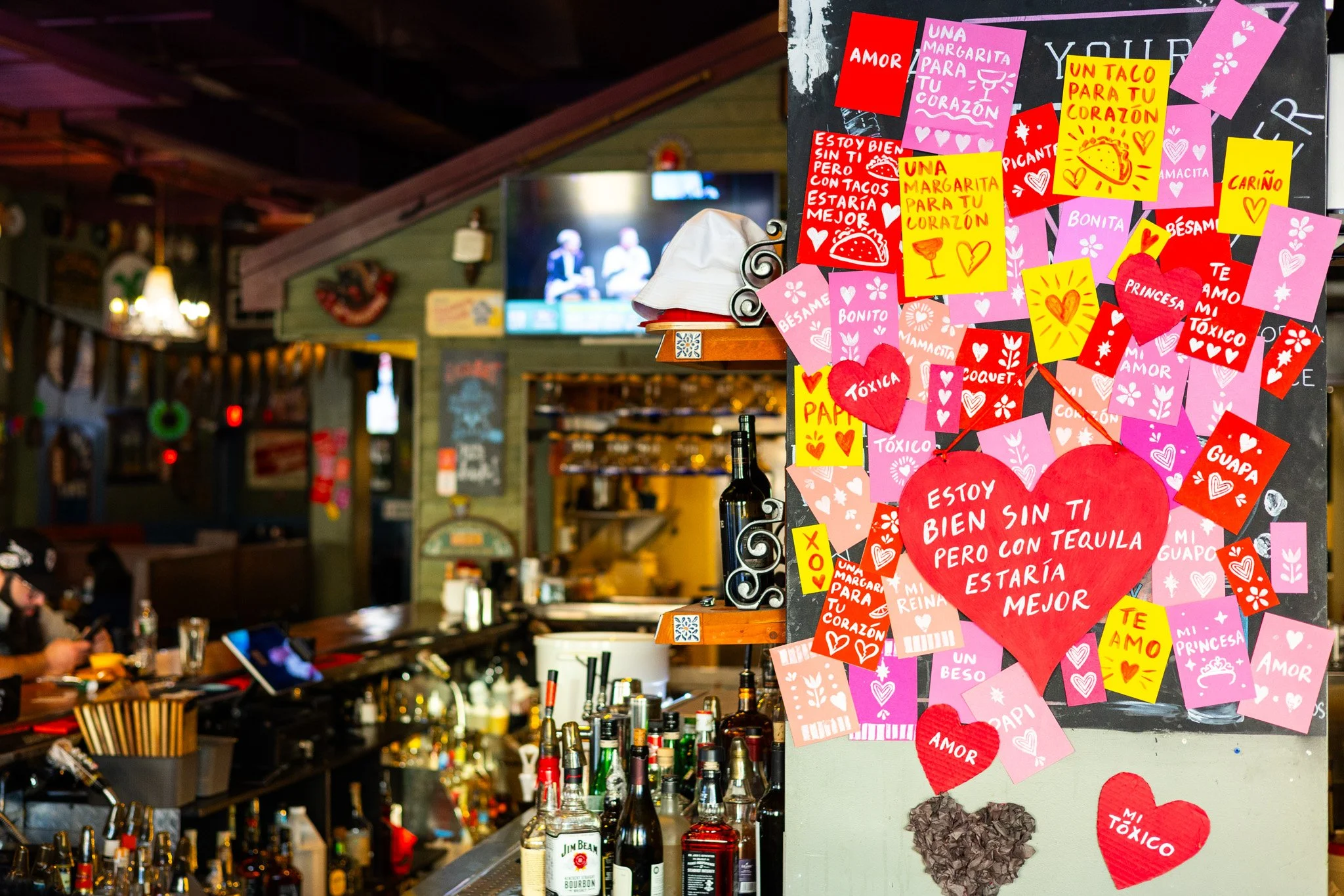 sunset cantina art installation