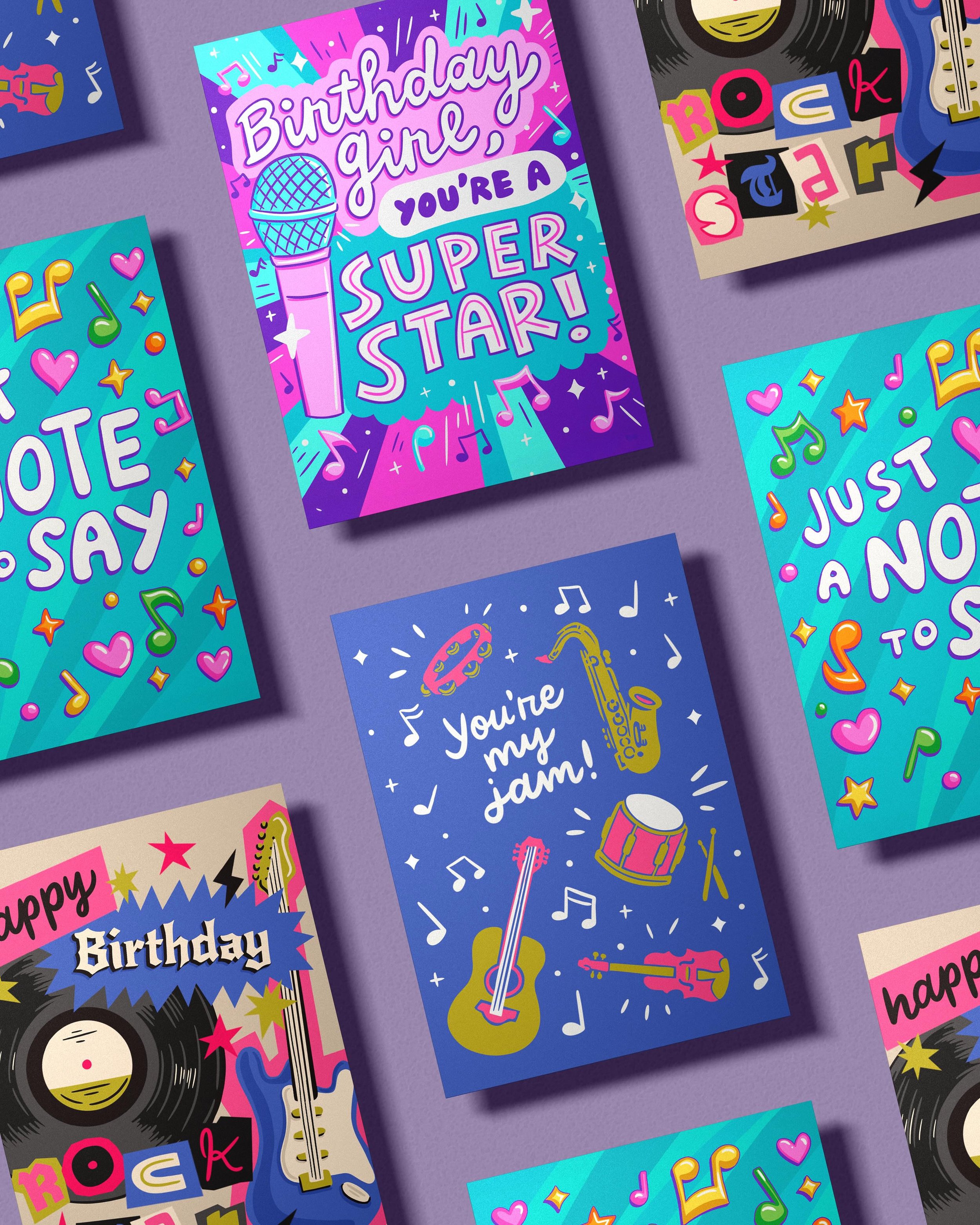 new music-themed greeting cards available for licensing 🪩🎶

#greetingcarddesign #artlicensing