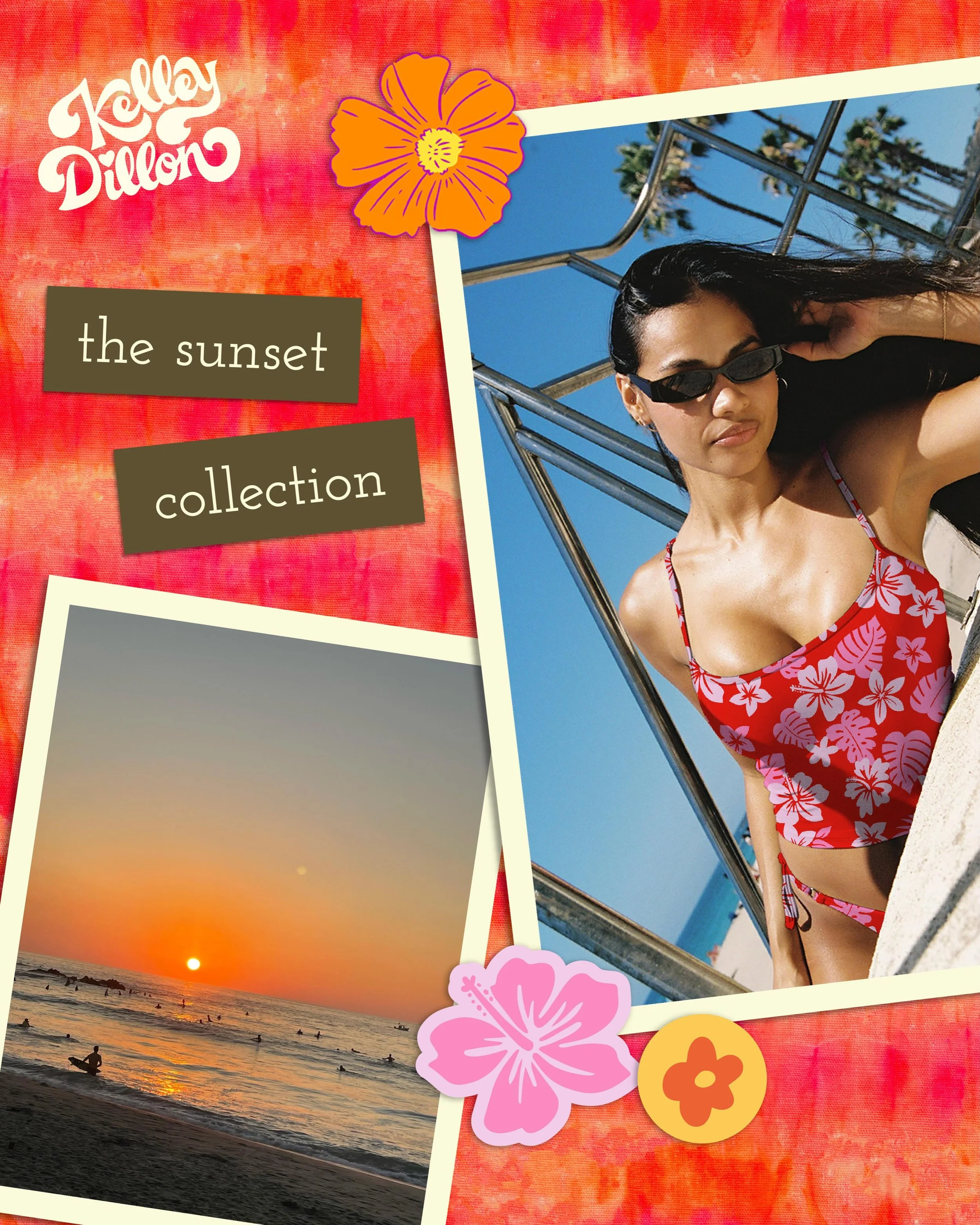 the sunset collection, my newest mini collection of six swim prints perfect for summer! inspired by ombre skies and pretty summer flowers. check these patterns out in my print library on my website, or send me a message if you think they&rsquo;d be a