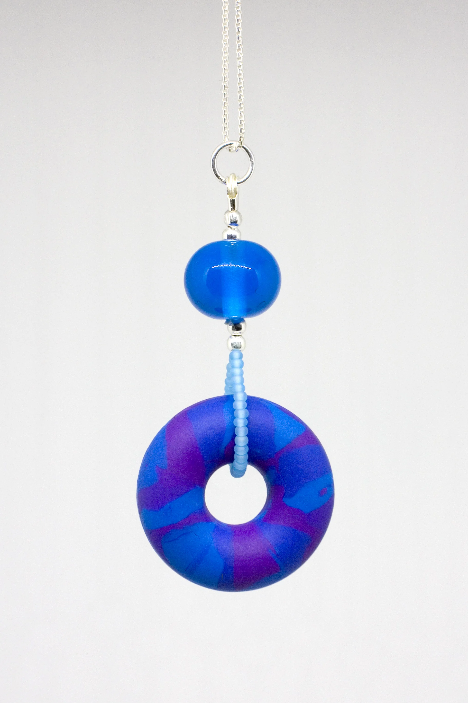 Week 4 - flameworked glass, polymer clay, sterling silver