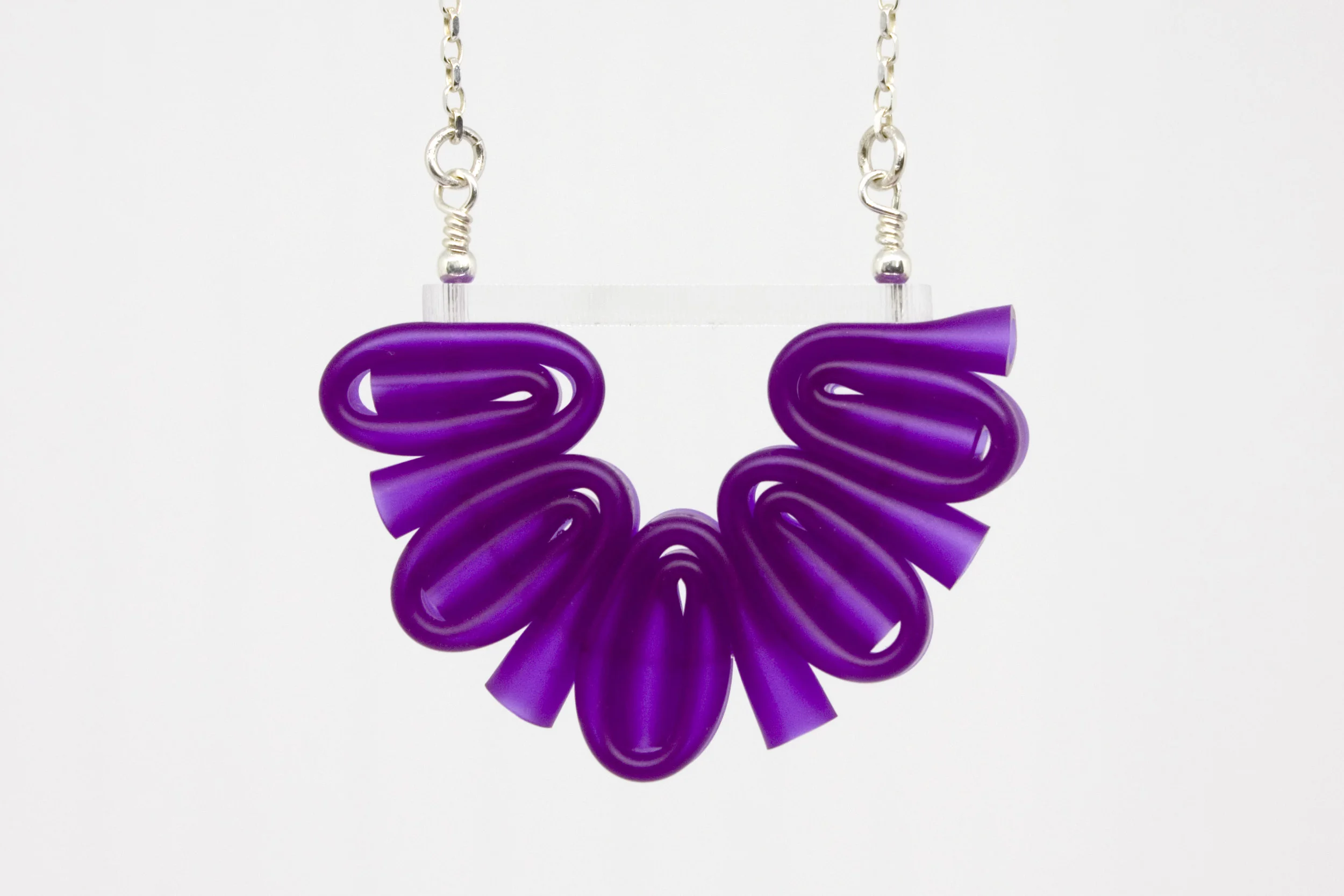 Week 25 - silicone tube, lasercut acrylic, sterling silver