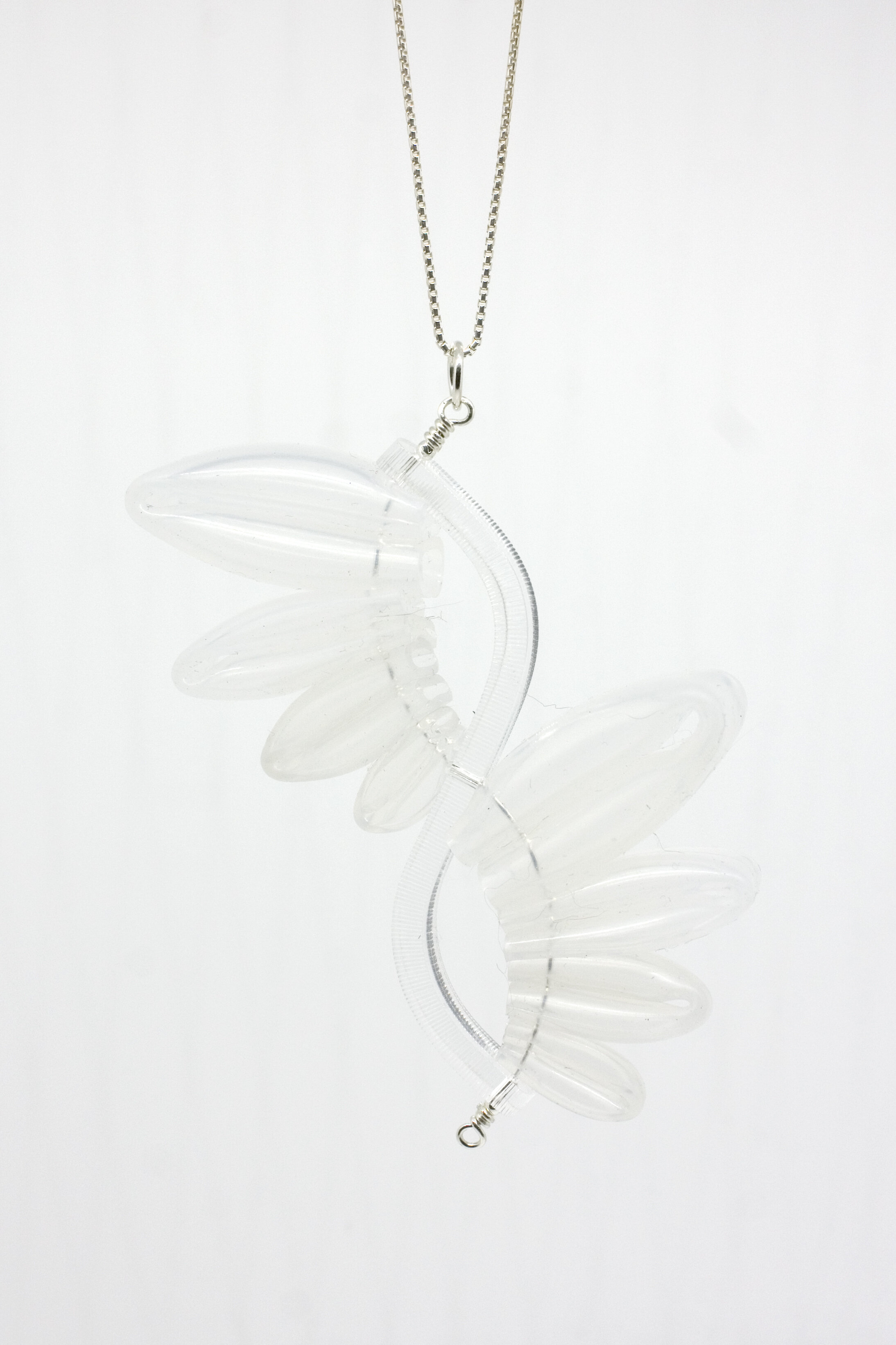 Week 50 - silicone tube, lasercut acrylic, sterling silver