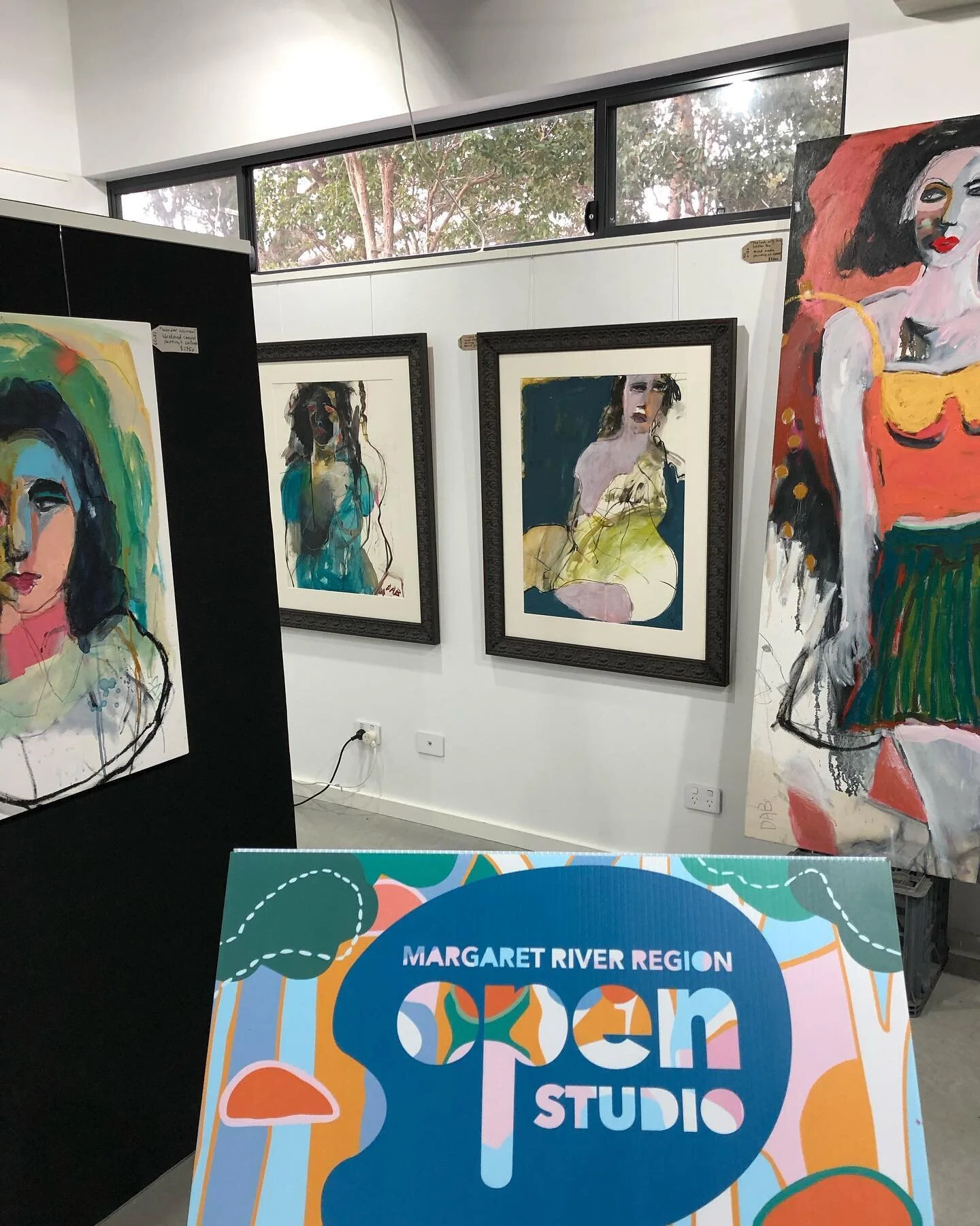 Think I&rsquo;m as ready as I&rsquo;m going to be for Margaret River Region Open Studios opening on Saturday!
A small corner of my studio hung and happy with.
A few last minute swaps and rehangs then I will call it finito! 
Ready for lots of people h