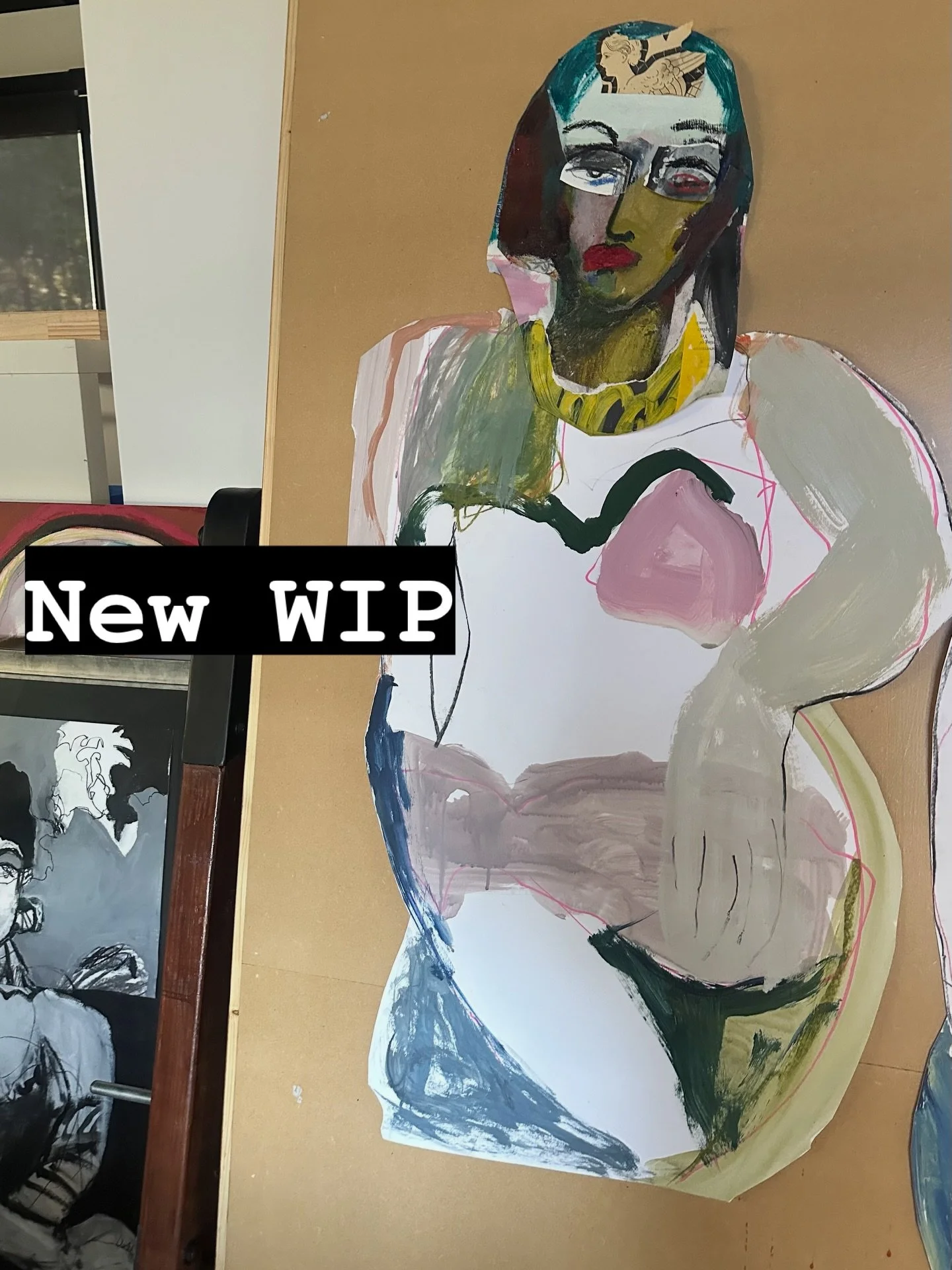 Part collage
Part painting
WIP
#trustyourprocess 
#collageartwork 
#workonpaperart 
#intuitiveart 
#mixedmediaartwork