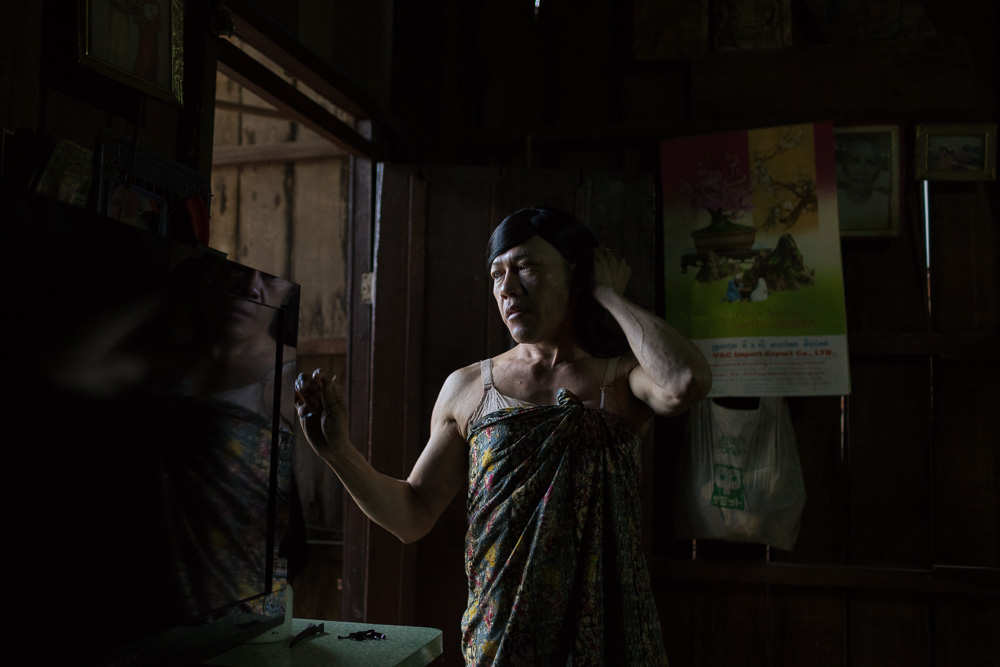  August 08, 2014 - Phnom Penh. Champa is the first openly transgender boxer in Cambodia. Because of the discrimination she endures as a transgender boxer, she was forced to quit her profession and became a sex worker. She now earns her living educati