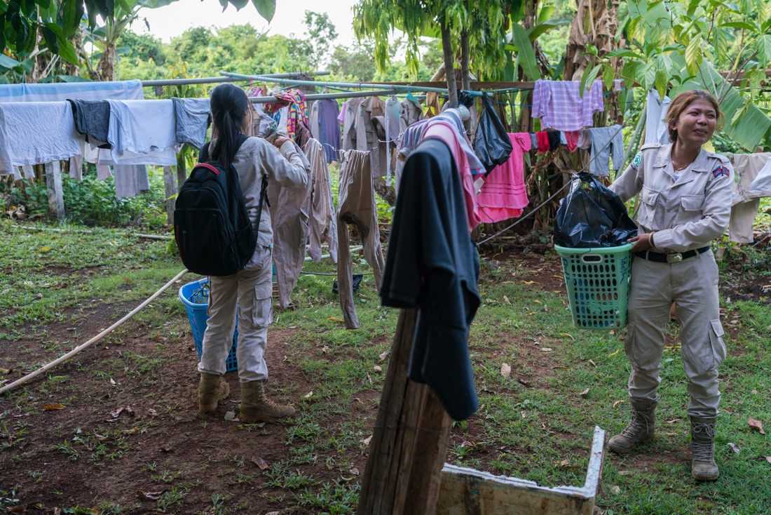NPA's female UXO clearing team