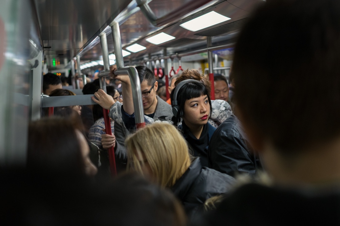  December 29, 2014 - Hong Kong. Rush hour in the metro of Hong Kong. © Thomas Cristofoletti / Ruom 