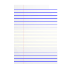 a single page of paper with blue lines