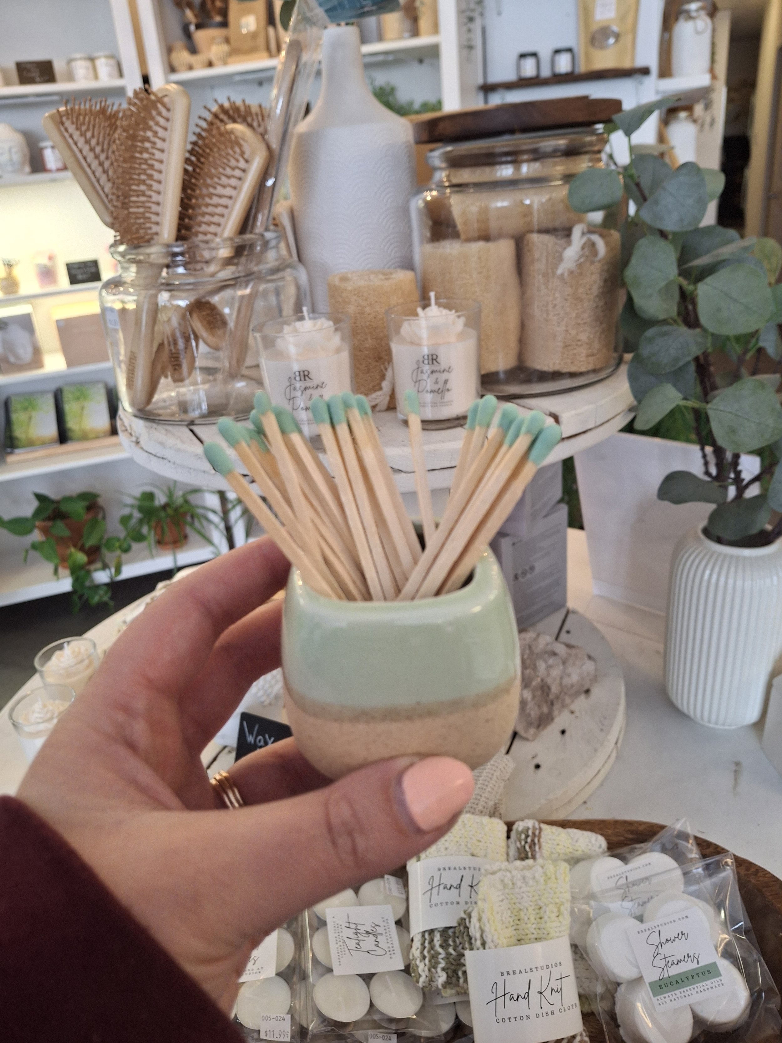 Pottery Match Holder and Matches.jpg