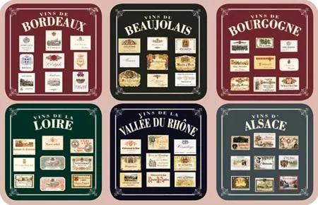 Coasters - Wine regions of France