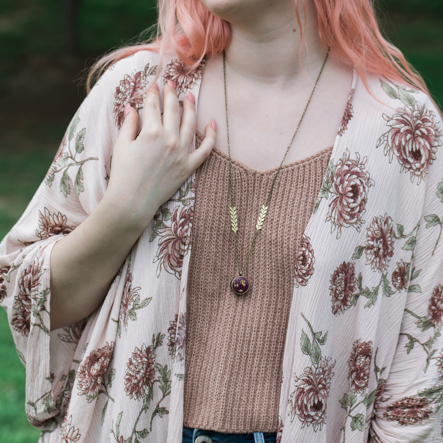 Cali Necklace with Chevron Chain