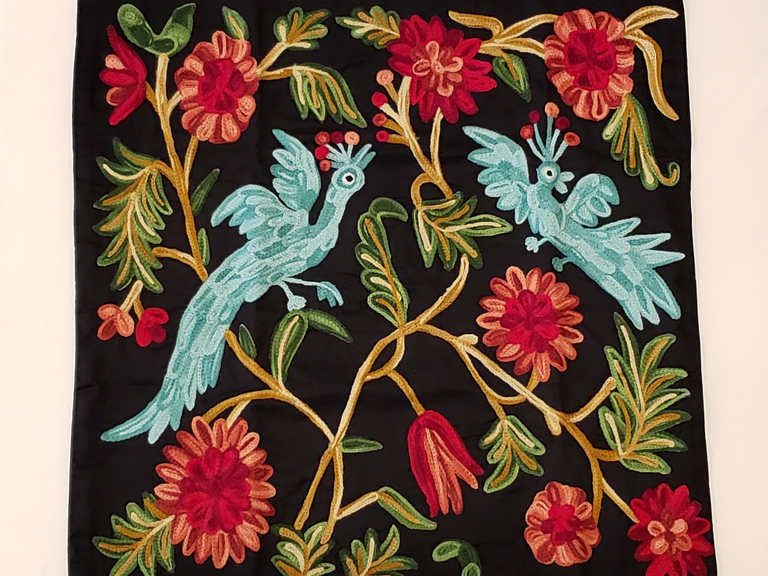 Blue Cockatoos Cushion Cover