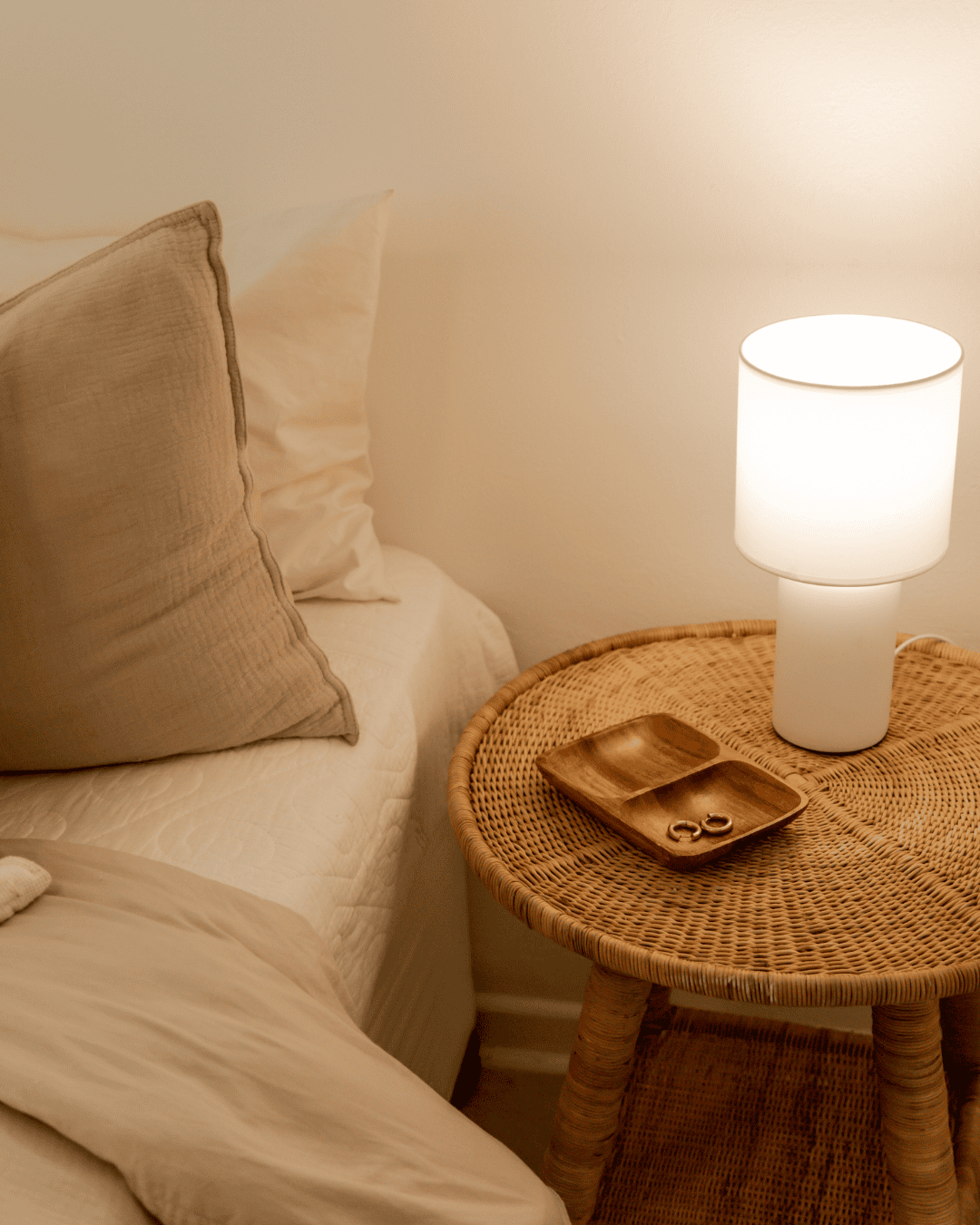 Simple organizing systems supporting daily life in a rental home.