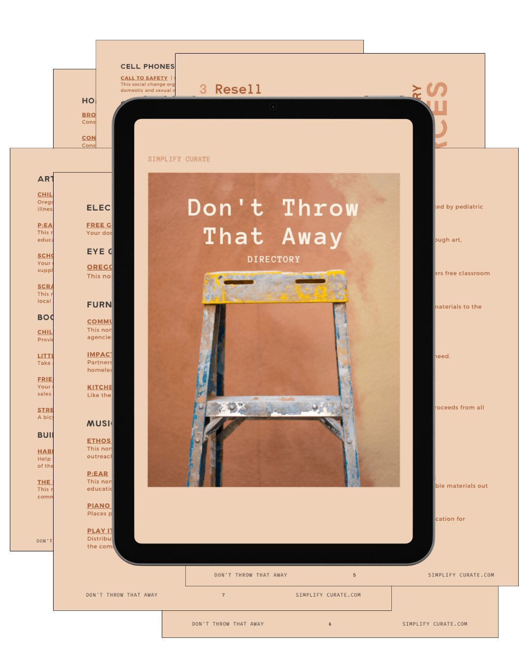 Free Portland-area guide by Simplify Curate to donate, recycle, and rehome items responsibly without guilt while decluttering your home.