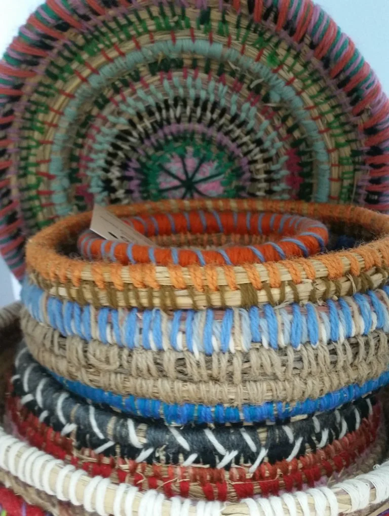 Leslie Atkins basket weaving