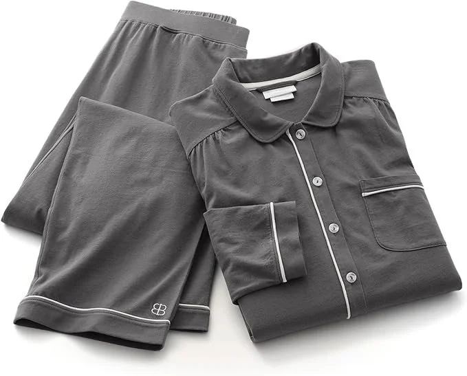 BOLL & BRANCH Women's Soft Knit Long Sleeve & Pants Pajama Set