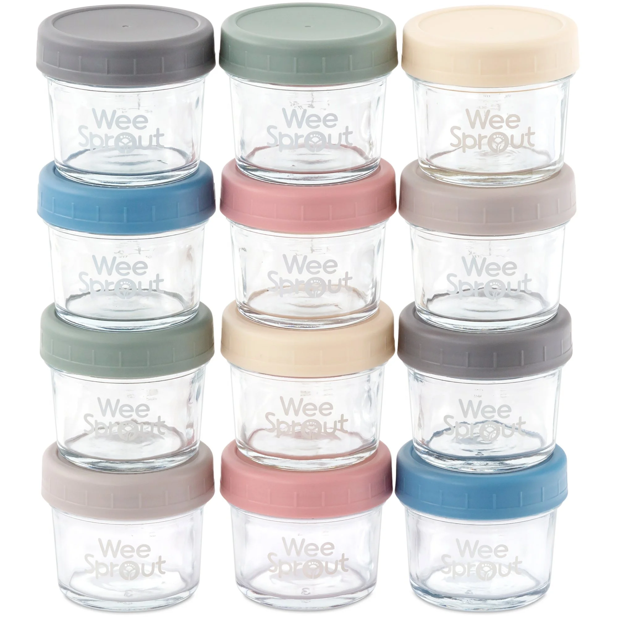 WeeSprout Glass Baby Food Containers (Set Of 12) (Copy)
