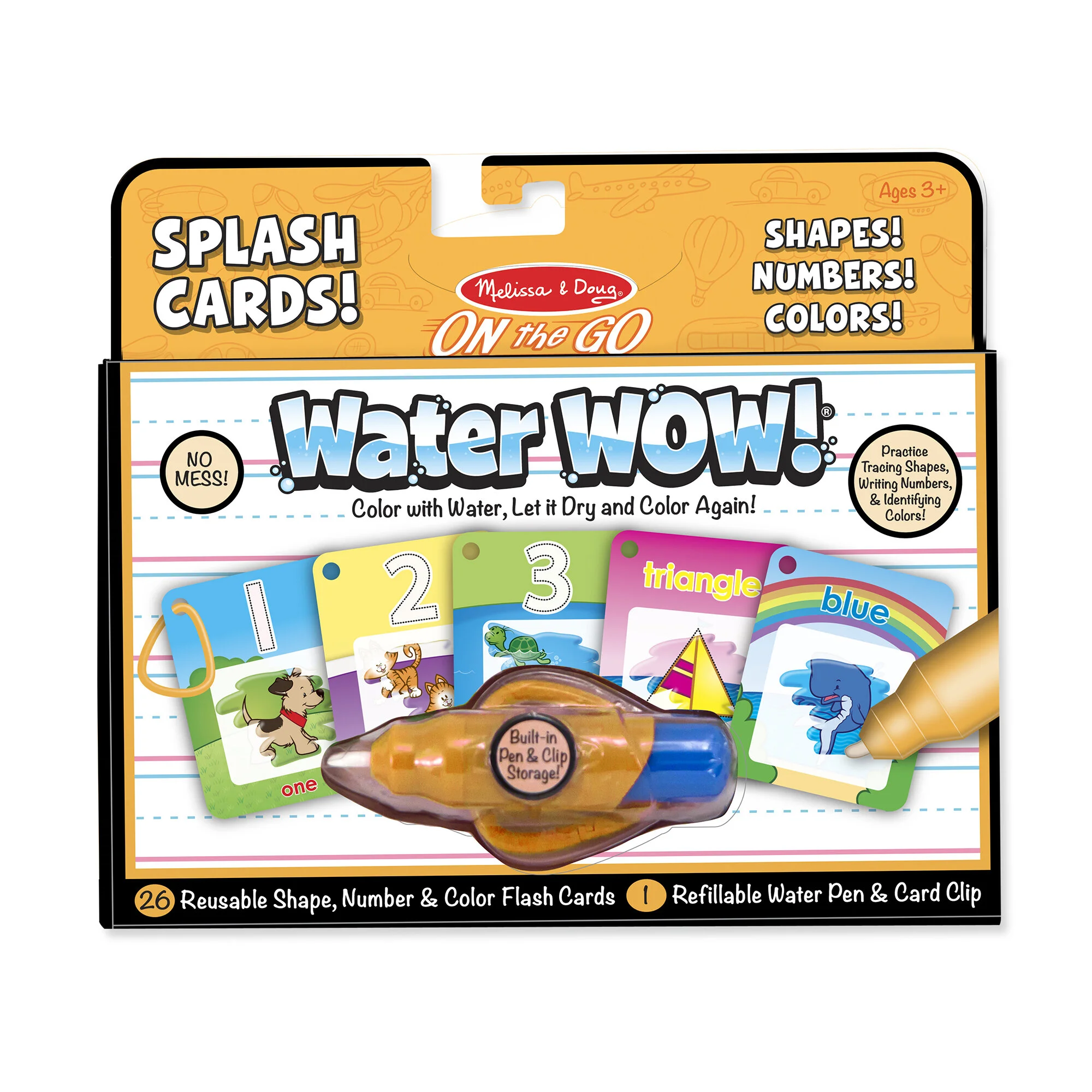 Water Wow! Number, Color, Shape Cards - On the Go Travel Activity (Copy)
