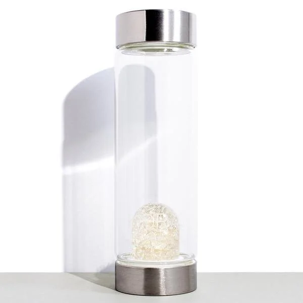 Clear Quartz Glass Water Bottle