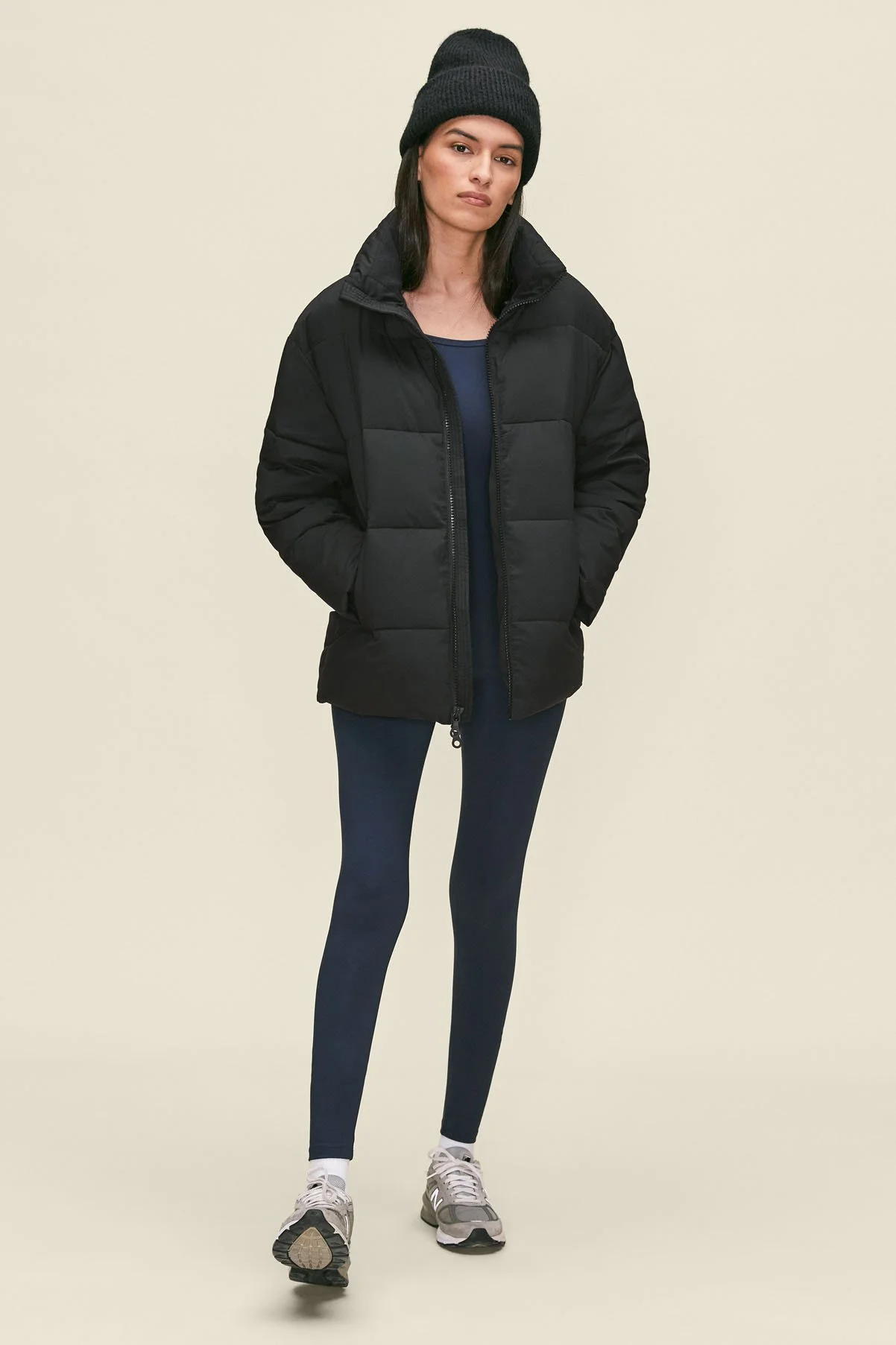 Girlfriend Collective Black Recycled Puffer