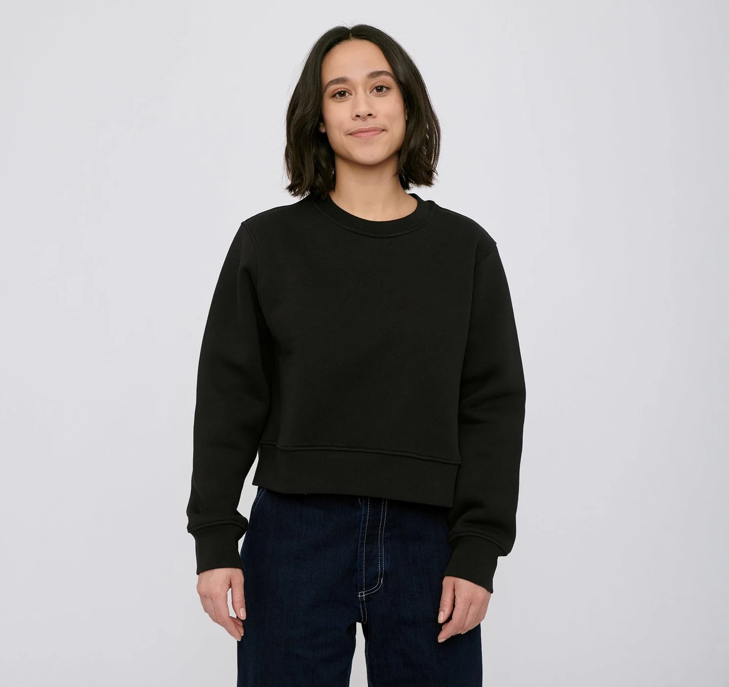 Organic Basics Organic Cotton Heavy Cropped Sweatshirt
