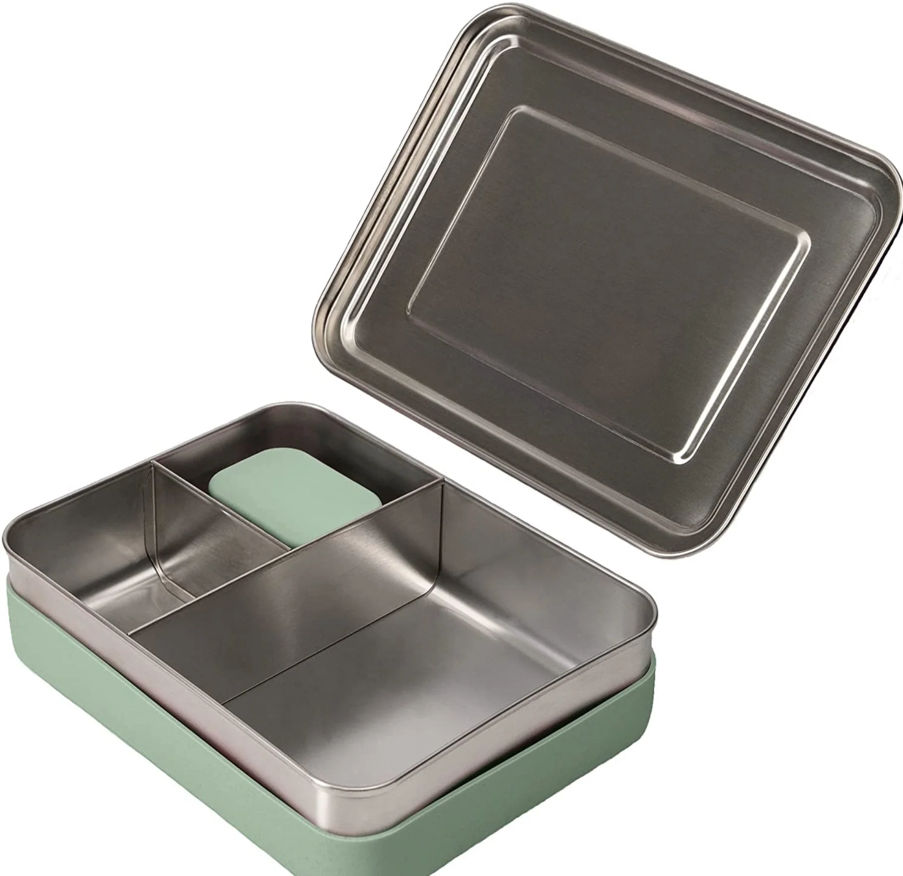 Wee Sprouts Large Stainless Steel Bento Box With Silicone Sleeve