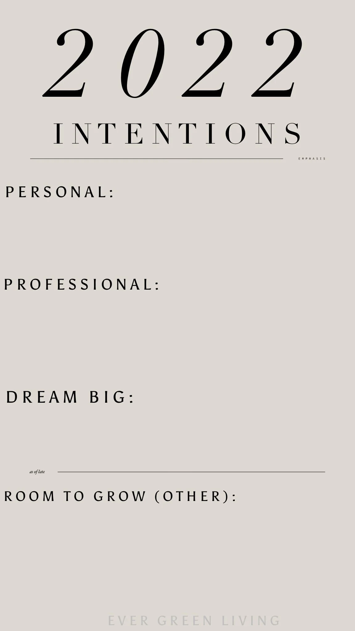 2022 Intentions: Personal, Business, Dreams